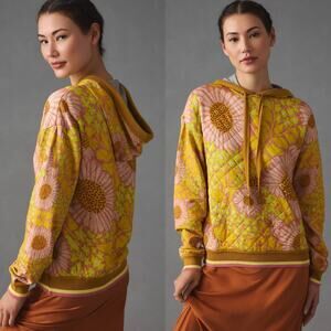 🌼 HP 🌼 Conditions Apply x Anthro | Leera Hoodie | Yellow Floral Motif | XL | HTF